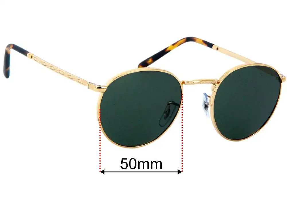 Sunglass Fix Replacement Lenses for Ray-Ban RB3637 New Round - 50mm Wide Sunglass Fix Replacement Lenses for Ray-Ban RB3637 New Round - 50mm Wide