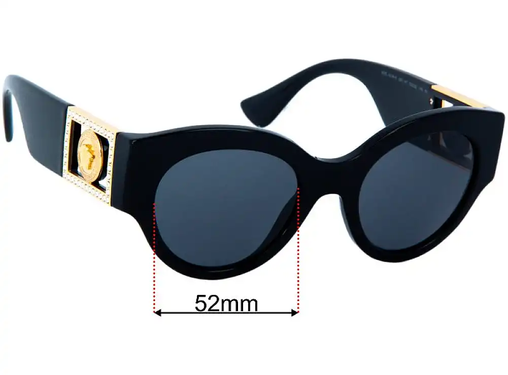 Versace MOD 4438-B Replacement Lenses - 52mm Versace MOD 4438-B Replacement Lenses - 52mm