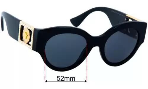 Versace MOD 4438-B Replacement Lenses - 52mm Versace MOD 4438-B Replacement Sunglass Lenses - 52mm