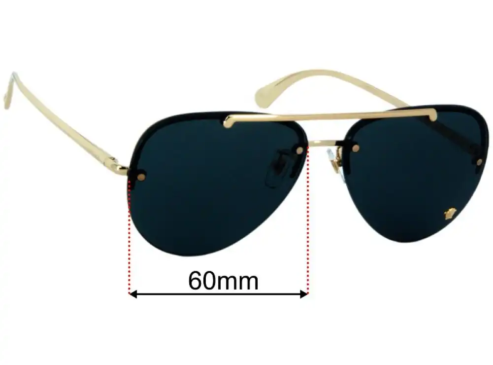 Sunglass Fix Replacement Lenses for Versace MOD 2231 - 60mm Wide Sunglass Fix Replacement Lenses for Versace MOD 2231 - 60mm Wide