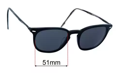 Oliver Peoples OV5364SU Replacement Lenses 51mm Oliver Peoples OV5364SU Sunglasses Replacement Lenses 51mm wide