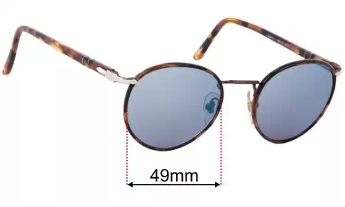 Sunglass Fix Replacement Lenses for Persol 2422-S-J - 49mm Wide Persol 2422-S-J Replacement Lenses 49mm wide