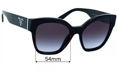 Prada SPR17Z Replacement Lenses - 54mm Prada SPR17Z Replacement Sunglass Lenses - 54mm