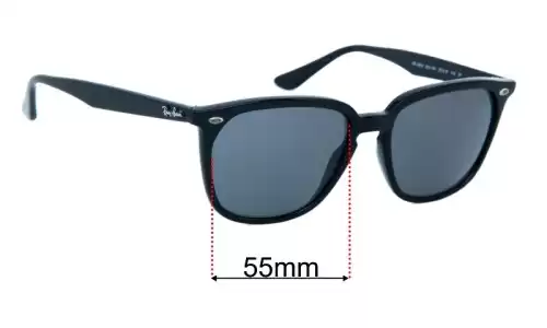 Sunglass Fix Replacement Lenses for Ray-Ban RB4362 - 55mm Wide Ray-Ban RB4362 Replacement Lenses 55mm wide