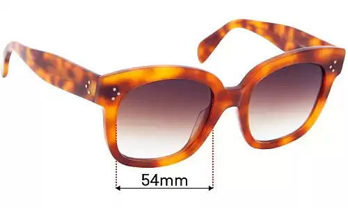 Sunglass Fix Replacement Lenses for Celine CL 40169I - 54mm Wide Celine CL 40169I Replacement Lenses 54mm wide