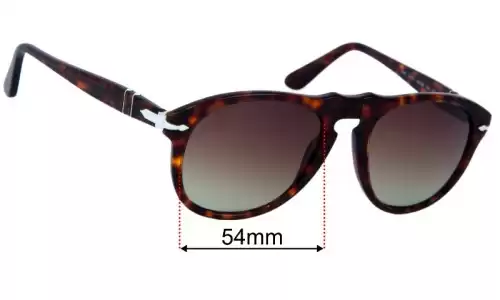 Sunglass Fix Replacement Lenses for Persol 649 - 54mm Wide Persol 649 Replacement Lenses 54mm wide