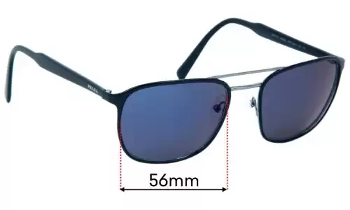 Sunglass Fix Replacement Lenses for Prada SPR 75V - 56mm Wide Prada SPR 75V Replacement Lenses 56mm wide
