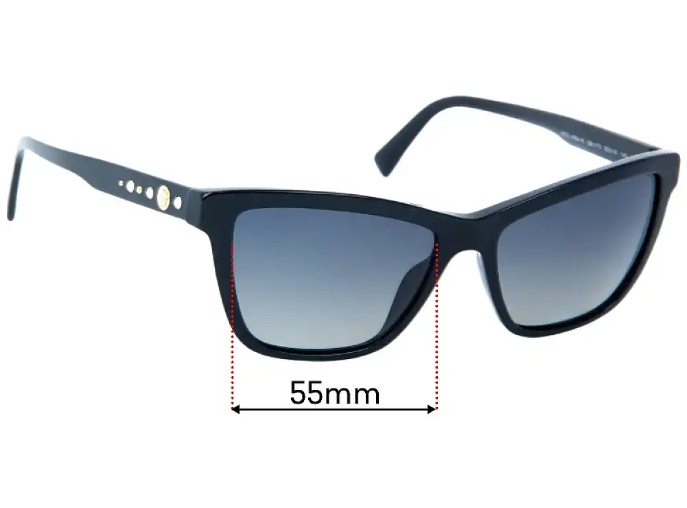 Sunglass Fix Replacement Lenses for Versace MOD 4354-B - 55mm Wide Sunglass Fix Replacement Lenses for Versace MOD 4354-B - 55mm Wide