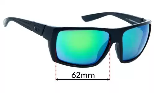 Sunglass Fix Replacement Lenses for Costa Del Mar Hamlin - 62mm Wide Sunglass Fix Replacement Lenses for Costa Del Mar Hamlin - 62mm Wide