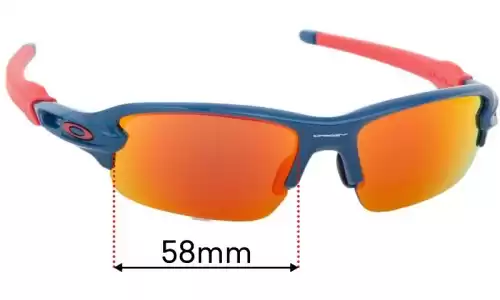 Sunglass Fix Replacement Lenses for Oakley Flak 2.0 XXS OJ9008 - 58mm Wide Oakley Flak 2.0 XXS OJ9008 Replacement Lenses 58mm wide