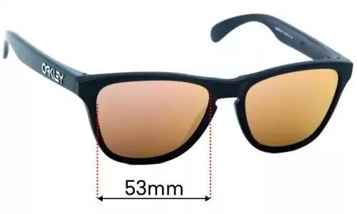 Sunglass Fix Replacement Lenses for Oakley Frogskins XS OJ9006 - 53mm Wide Oakley Frogskins XS OJ9006 Replacement Lenses 53mm wide