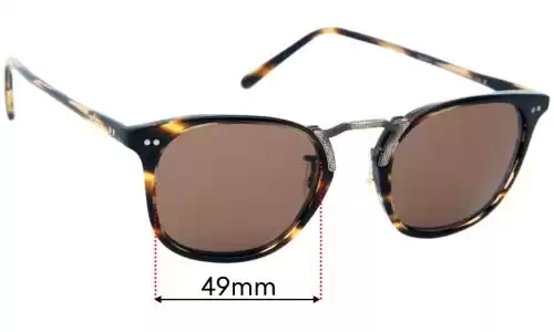 Sunglass Fix Replacement Lenses for Oliver Peoples Roone OV5392S - 49mm Wide Oliver Peoples Roone OV5392S Replacement Lenses 49mm wide
