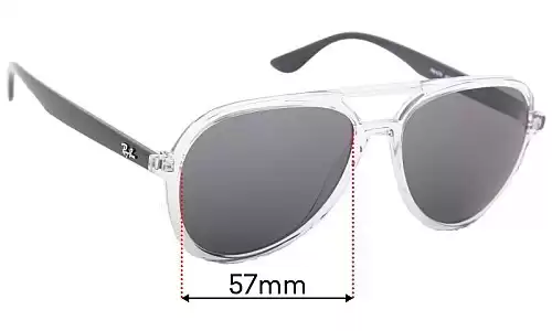 Sunglass Fix Replacement Lenses for Ray Ban RB4376 - 57mm Wide Ray Ban RB4376 Replacement Lenses 57mm wide
