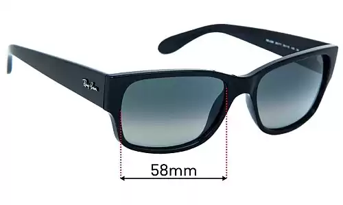 Sunglass Fix Replacement Lenses for Ray Ban RB4388 - 58mm Wide Ray Ban RB4388 Replacement Lenses 58mm wide