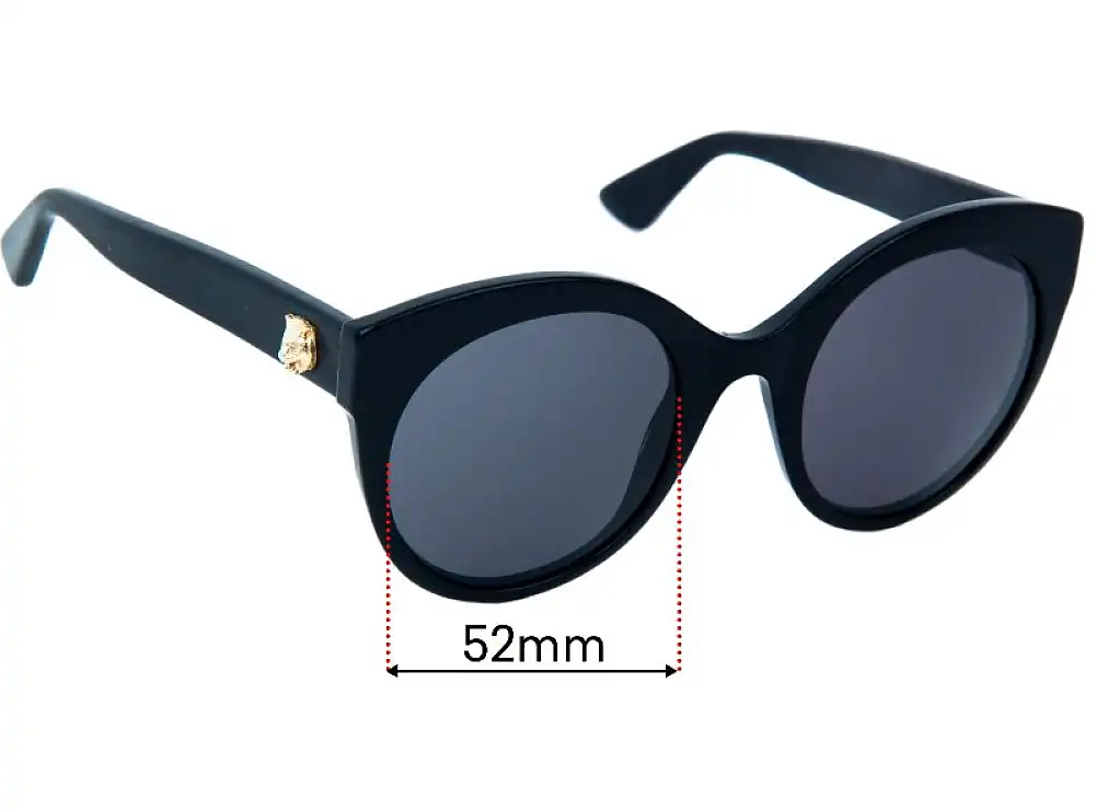 Gucci GG0028S Replacement Lenses - 52mm Gucci GG0028S Replacement Lenses - 52mm