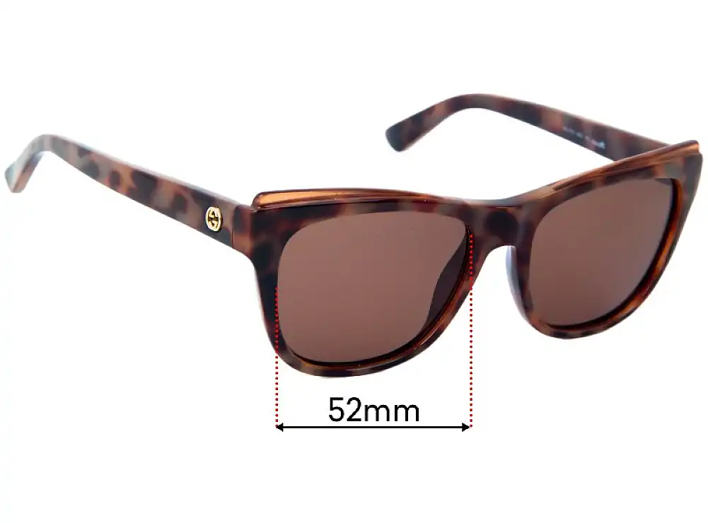 Sunglass Fix Replacement Lenses for Gucci GG3783 - 52mm Wide Sunglass Fix Replacement Lenses for Gucci GG3783 - 52mm Wide