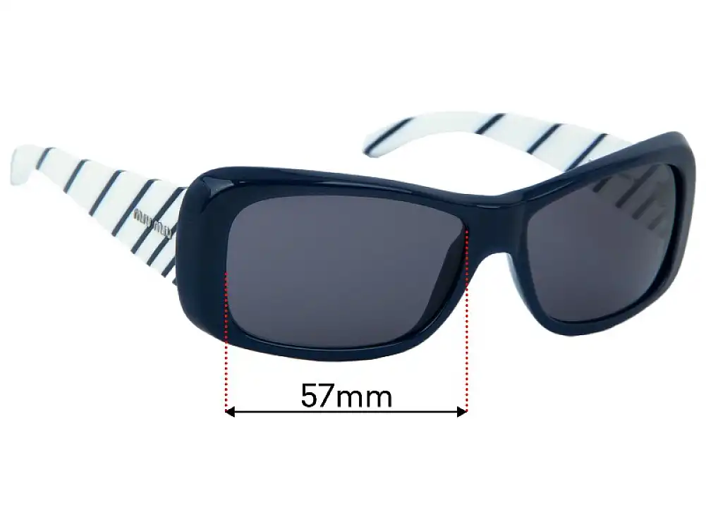 Sunglass Fix Replacement Lenses for Miu Miu SMU16F - 57mm Wide Sunglass Fix Replacement Lenses for Miu Miu SMU16F - 57mm Wide