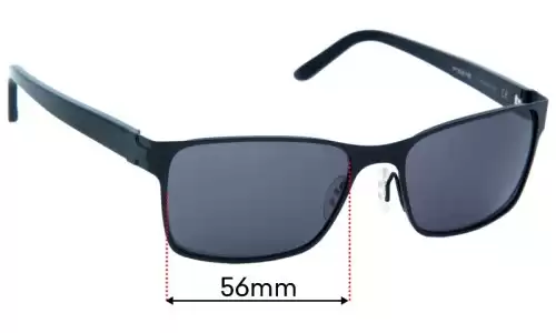 Porsche Design P 8248 Replacement Lenses - 56mm Porsche Design P 8248 Replacement Sunglass Lenses - 56mm