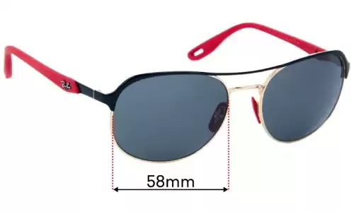 Sunglass Fix Replacement Lenses for Ray-Ban RB3685M Scuderia Ferrari Collection - 58mm Wide Sunglass Fix Replacement Lenses for Ray-Ban RB3685M Scuderia Ferrari Collection - 58mm Wide