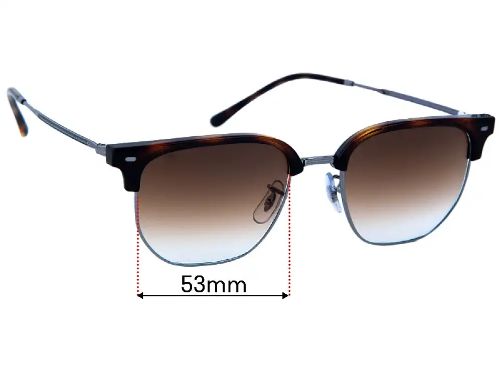 Sunglass Fix Replacement Lenses for Ray-Ban RB4416 New Clubmaster - 53mm Wide Sunglass Fix Replacement Lenses for Ray-Ban RB4416 New Clubmaster - 53mm Wide