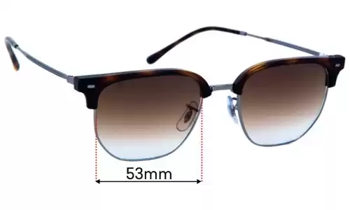 Sunglass Fix Replacement Lenses for Ray-Ban RB4416 New Clubmaster - 53mm Wide Ray-Ban RB4416 New Clubmaster Replacement Lenses 53mm wide