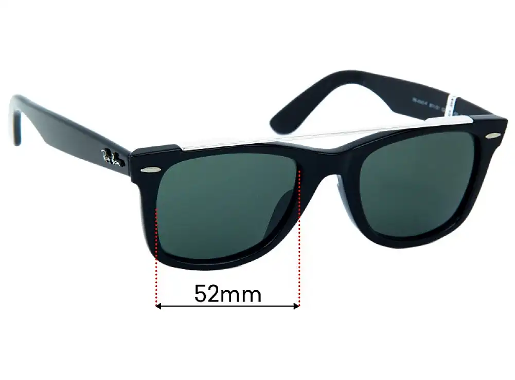 Sunglass Fix Replacement Lenses for Ray-Ban RB4540-F Wayfarer Double Bridge - 52mm Wide Sunglass Fix Replacement Lenses for Ray-Ban RB4540-F Wayfarer Double Bridge - 52mm Wide