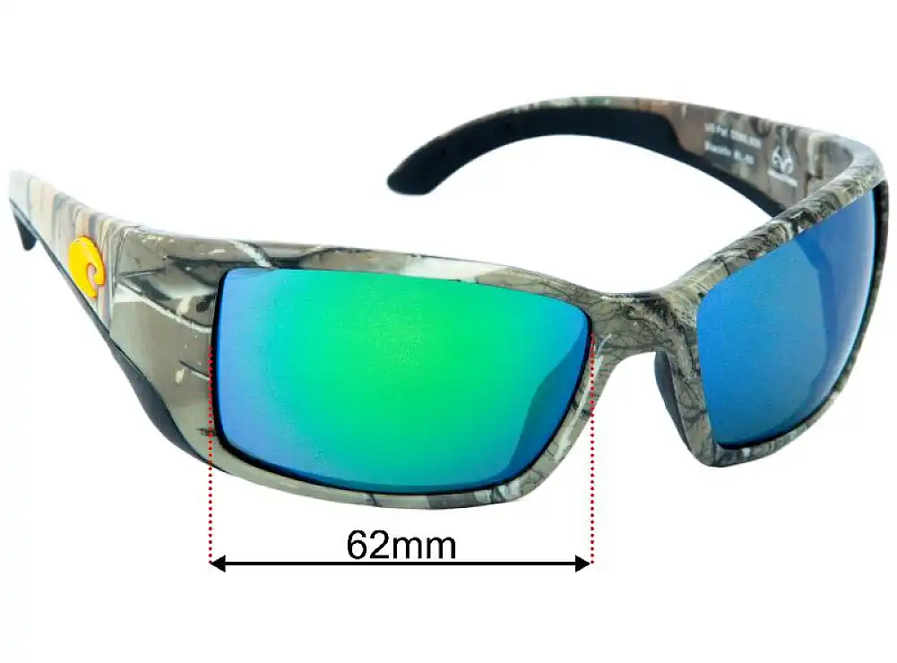 Sunglass Fix Replacement Lenses for Costa Del Mar Blackfin - 62mm Wide Sunglass Fix Replacement Lenses for Costa Del Mar Blackfin - 62mm Wide