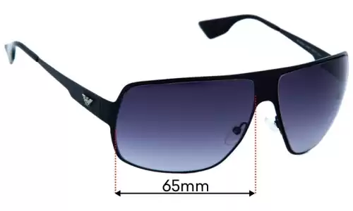 Sunglass Fix Replacement Lenses for Emporio Armani EA 9622/S - 65mm Wide Emporio Armani EA 9622/S Replacement Lenses 65mm wide