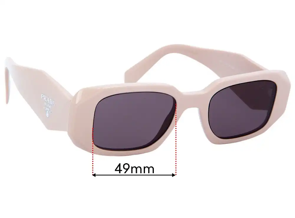 Sunglass Fix Replacement Lenses for Prada SPR17W - 49mm Wide Sunglass Fix Replacement Lenses for Prada SPR17W - 49mm Wide