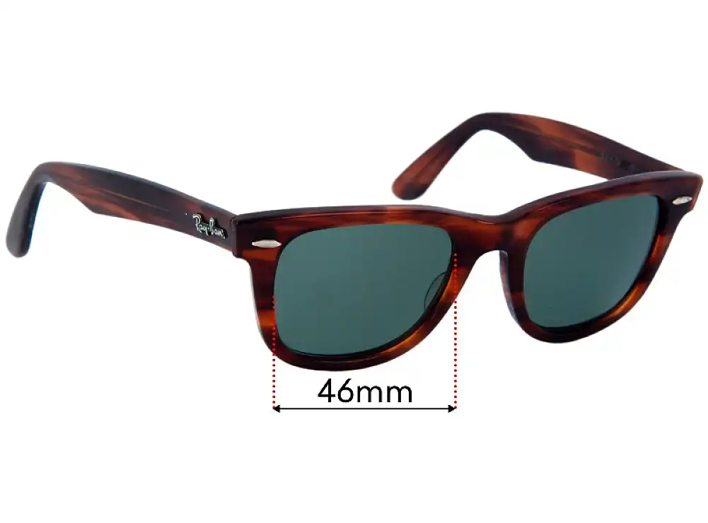 Sunglass Fix Replacement Lenses for Ray-Ban B&L Wayfarer - 46mm Wide Sunglass Fix Replacement Lenses for Ray-Ban B&L Wayfarer - 46mm Wide