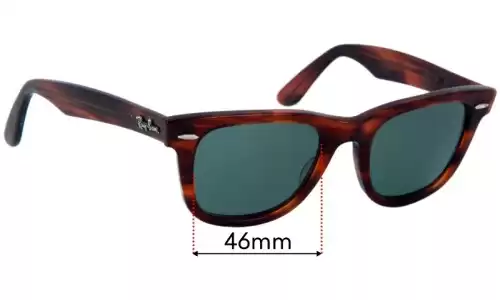Sunglass Fix Replacement Lenses for Ray-Ban B&L Wayfarer - 46mm Wide Ray-Ban B&L Wayfarer Replacement Lenses 46mm wide