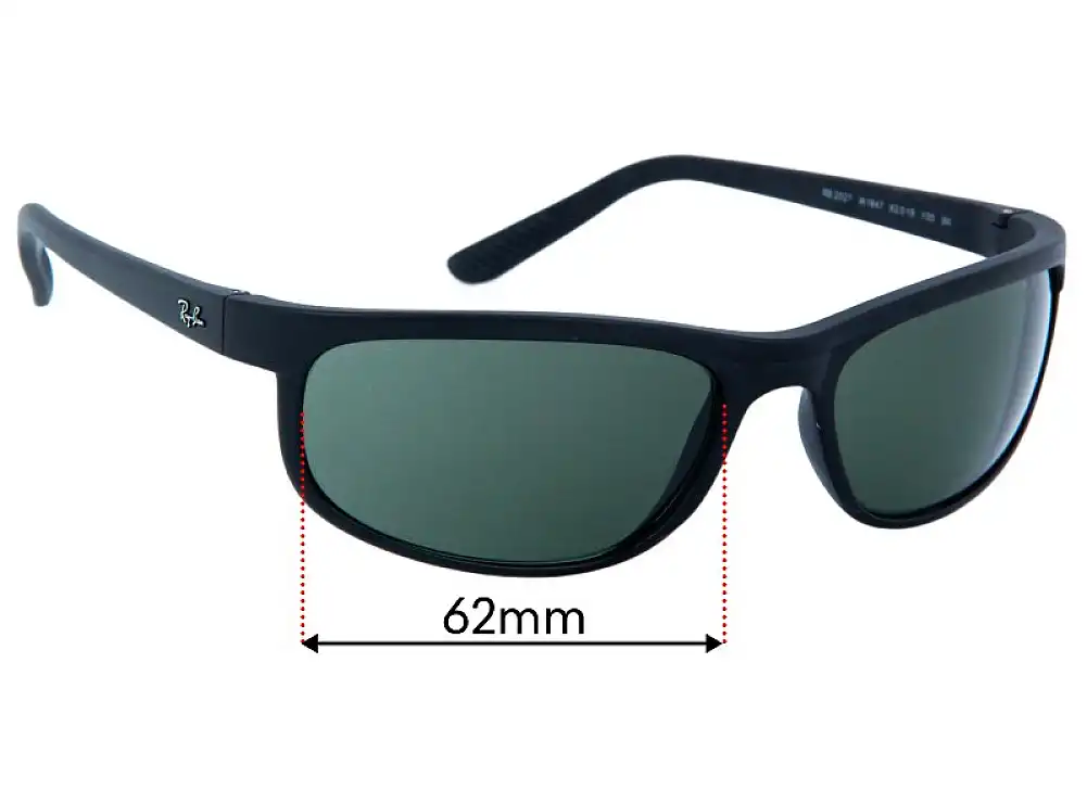 Sunglass Fix Replacement Lenses for Ray-Ban RB2027 Predator 2 - 62mm Wide Sunglass Fix Replacement Lenses for Ray-Ban RB2027 Predator 2 - 62mm Wide