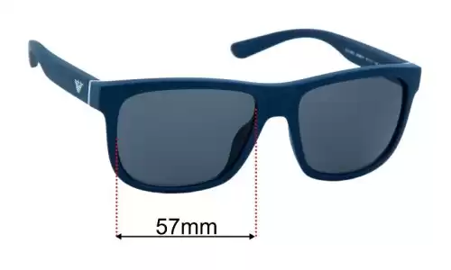 EMPORIO ARMANI EA4182U Replacement Lenses 57mm EMPORIO ARMANI EA4182U Replacement Sunglasses Lenses 57mm Wide