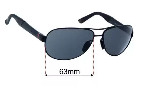 Sunglass Fix Replacement Lenses for Gucci GG2225/S - 63mm Wide Gucci GG2225/S Replacement Lenses 63mm wide