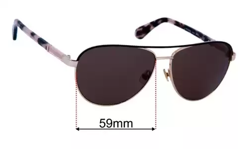 Kate Spade EmilyAnn/S Replacement Lenses 59mm Kate Spade EmilyAnn/S Sunglasses Replacement Lenses 59mm Wide