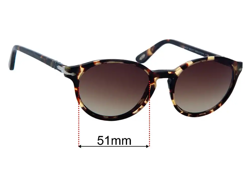 Sunglass Fix Replacement Lenses for Persol 3015-S - 51mm Wide Sunglass Fix Replacement Lenses for Persol 3015-S - 51mm Wide