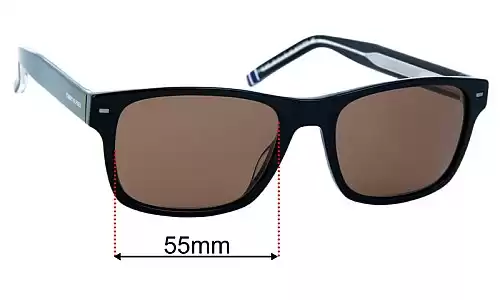 Tommy Hilfiger TH Sun RX 46 Replacement Lenses 55mm Tommy Hilfiger TH Sun RX 46 Sunglasses Replacement Lenses 55mm Wide