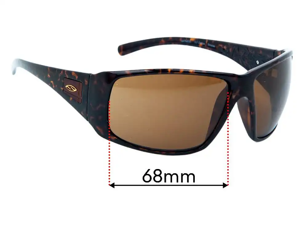 Sunglass Fix Replacement Lenses for Smith Witness - 68mm Wide Sunglass Fix Replacement Lenses for Smith Witness - 68mm Wide