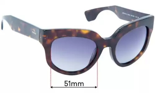 Sunglass Fix Replacement Lenses for Prada SPR 07Q-A - 51mm Wide Prada SPR 07Q-A Replacement Lenses 51mm wide