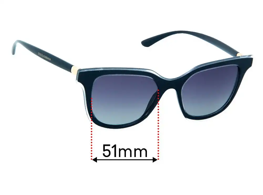 Sunglass Fix Replacement Lenses for Dolce & Gabbana DG4362 - 51mm Wide Sunglass Fix Replacement Lenses for Dolce & Gabbana DG4362 - 51mm Wide