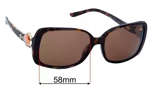 Sunglass Fix Replacement Lenses for Bvlgari 8079-B - 58mm Wide Bvlgari 8079-B Replacement Lenses 58mm wide