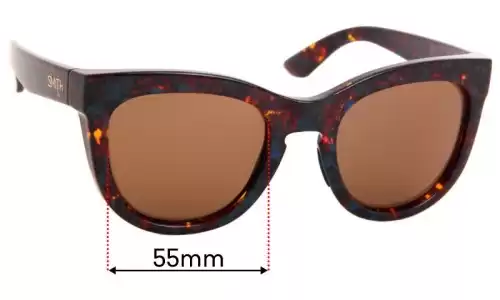 Sunglass Fix Replacement Lenses for Smith Sidney - 55mm Wide Smith Sidney Replacement Lenses 55mm wide