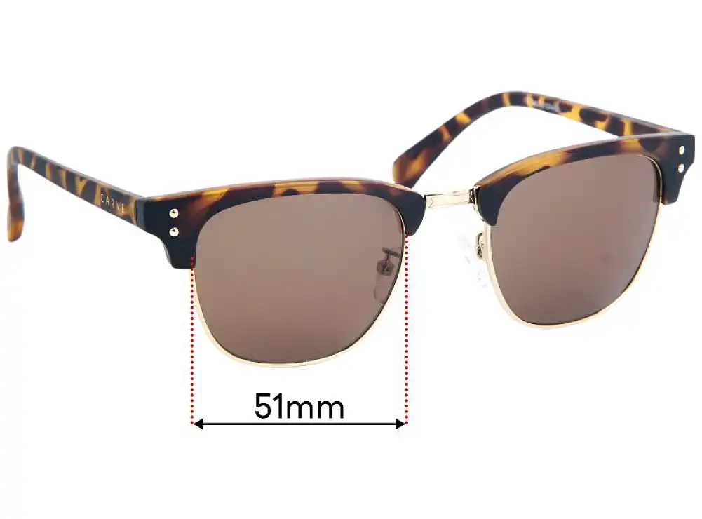 Sunglass Fix Replacement Lenses for Carve MiIlennials - 51mm Wide Sunglass Fix Replacement Lenses for Carve MiIlennials - 51mm Wide