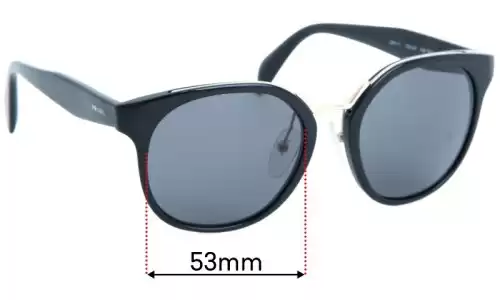 Sunglass Fix Replacement Lenses for Prada SPR17T & PR17TS - 53mm Wide Sunglass Fix Replacement Lenses for Prada SPR17T & PR17TS - 53mm Wide