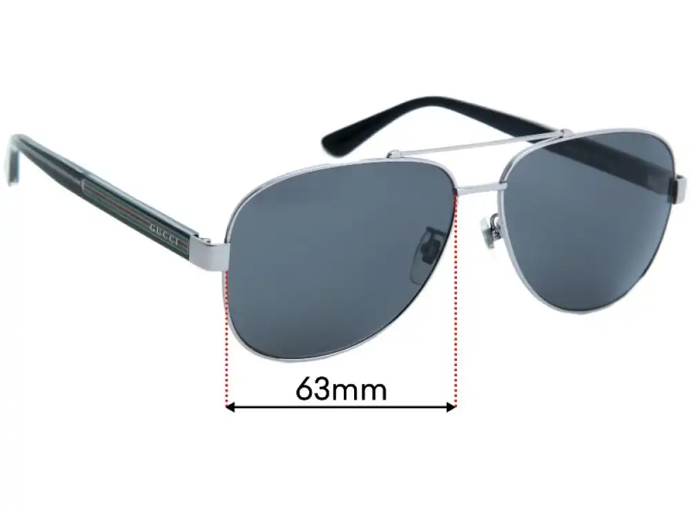 Sunglass Fix Replacement Lenses for Gucci GG0528S - 63mm Wide Sunglass Fix Replacement Lenses for Gucci GG0528S - 63mm Wide