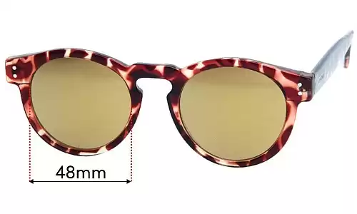 Sunglass Fix Replacement Lenses for Komono Clement - 48mm Wide Komono Clement Replacement Lenses 48mm wide