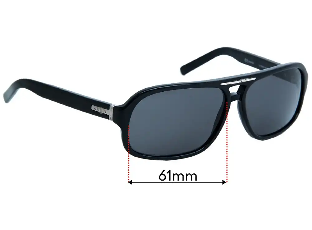 Sunglass Fix Replacement Lenses for Gucci GG1569/S - 61mm Wide Sunglass Fix Replacement Lenses for Gucci GG1569/S - 61mm Wide