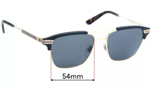 Sunglass Fix Replacement Lenses for Gucci GG0241S - 54mm Wide Gucci GG0241S Replacement Lenses 54mm wide