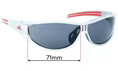 Sunglass Fix Replacement Lenses for Adidas A134 L - 71mm Wide Adidas A134 L Replacement Lenses 71mm wide