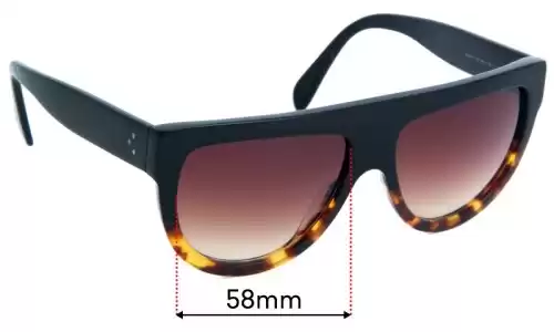 Sunglass Fix Replacement Lenses for Celine CL 40001I - 58mm Wide Celine CL 40001I Replacement Lenses 58mm wide